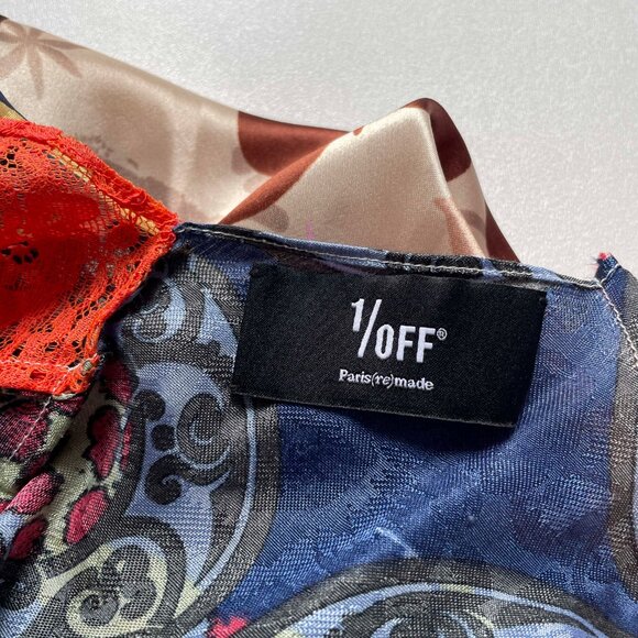 1/OFF Paris Remade Scarf Slip Maxi Dress Size Medium - Picture 9 of 14